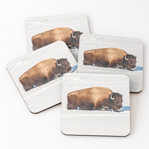 Item preview, Bison Moving Forward in the Snow Looking for Food designed and sold by Sue Smith.
