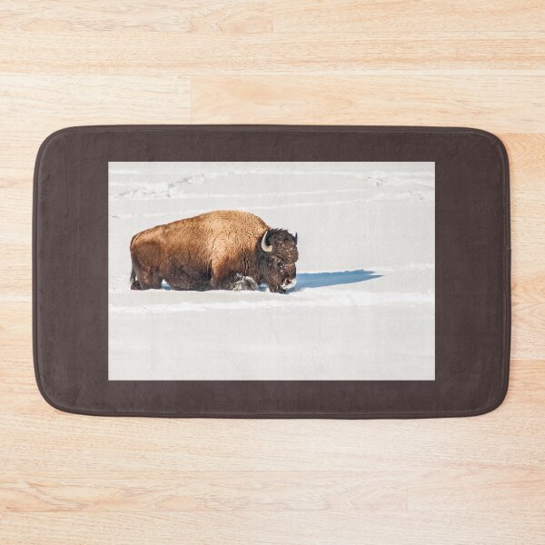 Item preview, Bison Moving Forward in the Snow Looking for Food designed and sold by Sue Smith.