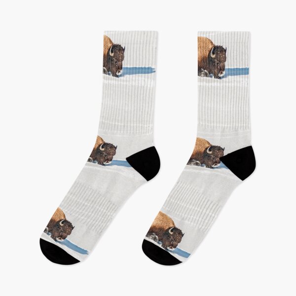 Item preview, Bison Moving Forward in the Snow Looking for Food designed and sold by Sue Smith.
