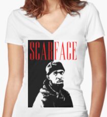 Scarface Little Women's Fitted V-Neck T-Shirt