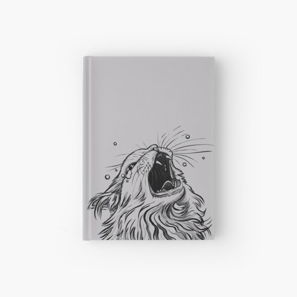 Item preview, White/Lines-Only Screaming Thurston Meme Cat designed and sold by Thurstonwaffles.