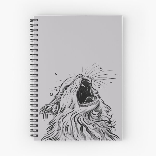 Item preview, White/Lines-Only Screaming Thurston Meme Cat designed and sold by Thurstonwaffles.