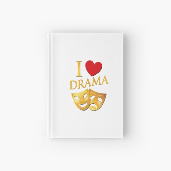 'I Love Drama' (White) Hardcover Journal