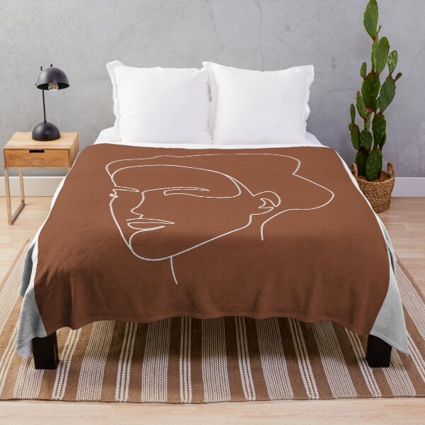 Item preview, Face 01 - Abstract Minimal Line Art Portrait Of A Girl - Single Stroke Portrait - Terracotta, Brown designed and sold by Studio Grafiikka.