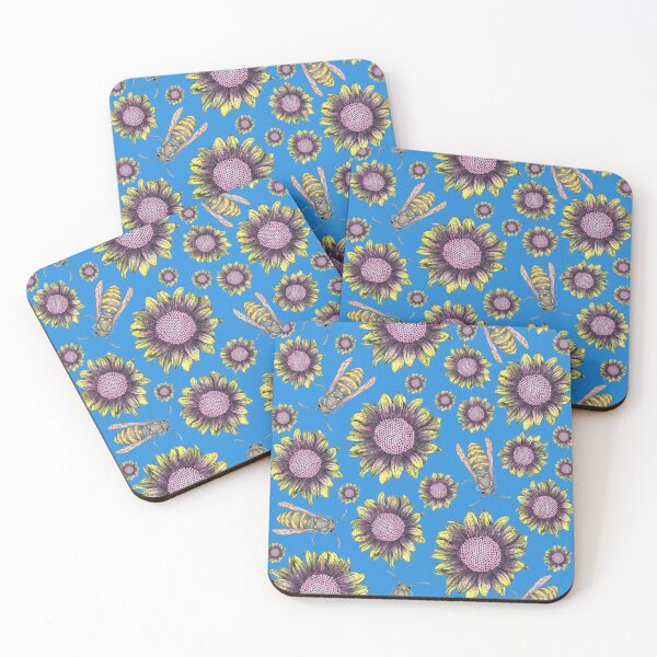 Item preview, Sunflowers and Bees designed and sold by Flower Magic .