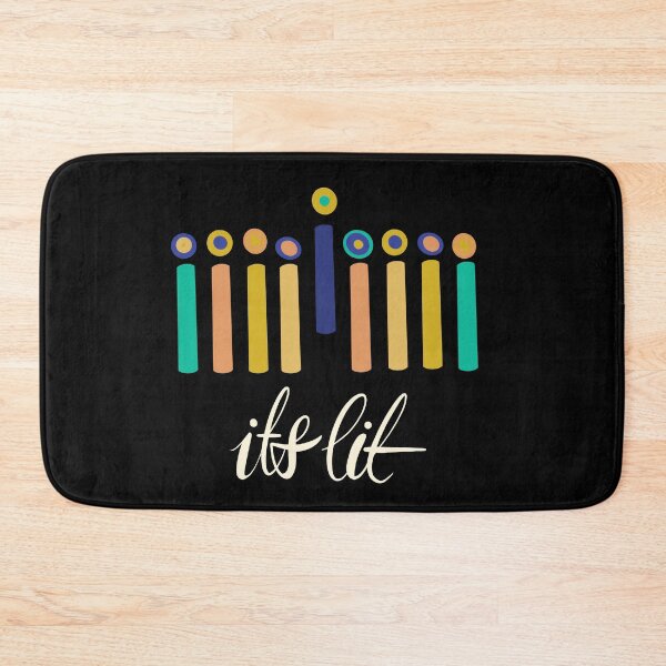Item preview, It's Lit - Funky Menorah  designed and sold by Kaela Soltoff.