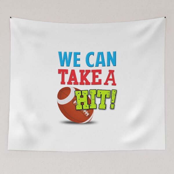 Item preview, 'We Can Take A Hit!' (White) designed and sold by The Button Gal.