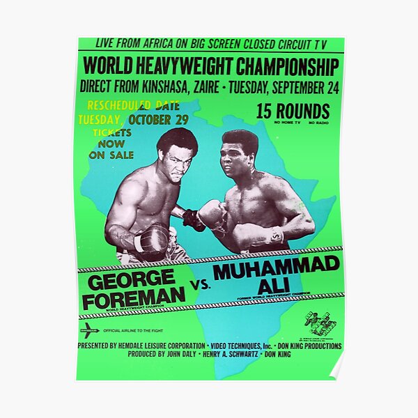 Copy of Boxing and Boxers: Cool Poster of a Mythical Fight / green Poster