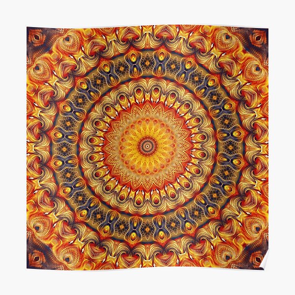 Flower Of Life Mandala (Cosmic Dance) Poster