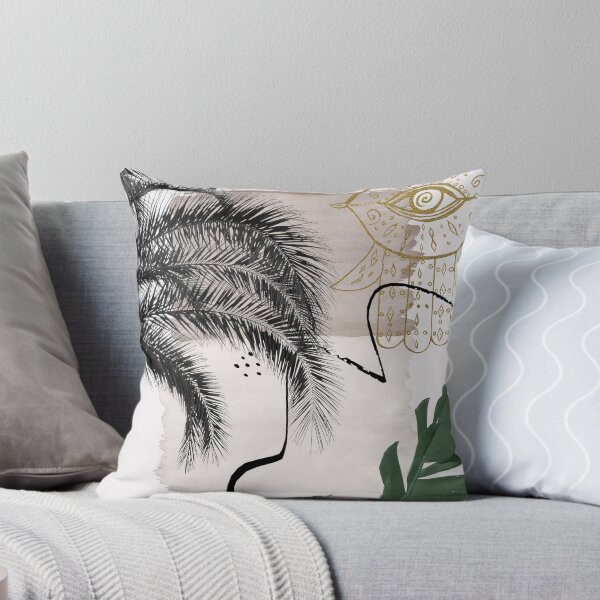 Item preview, Banana Palms Hamsa Hand Abstract - Naturelle #1 #minimal #wall #decor #art designed and sold by Anita's & Bella's Art.