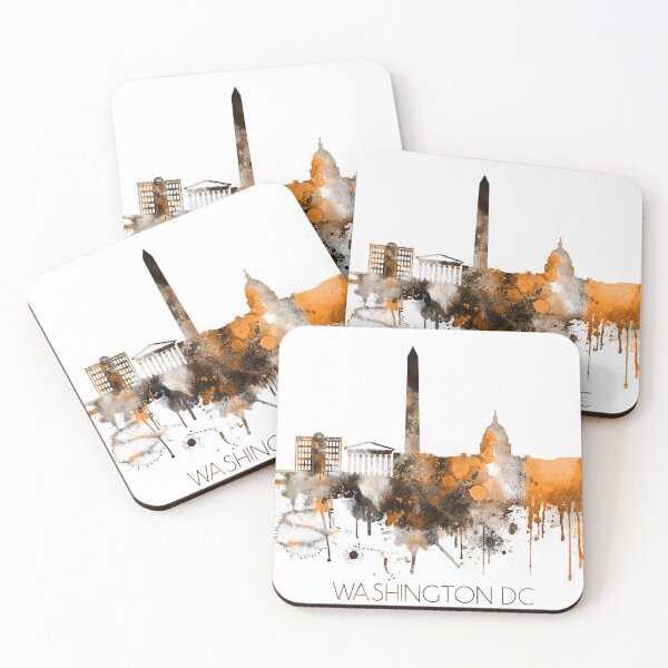 Item preview, Washington DC City Warm Skyline designed and sold by DimDom.