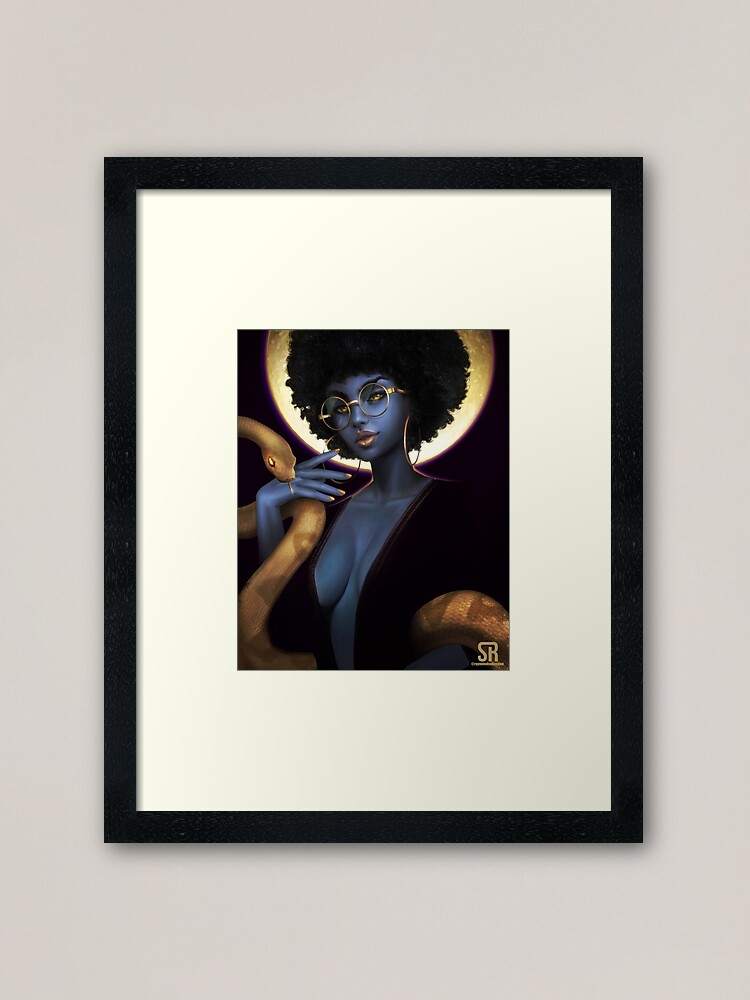 Alternate view of Afro Eclipse Framed Art Print