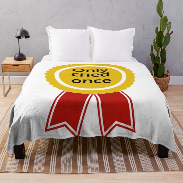 Item preview, Award #Only cried once with letters in black designed and sold by SmileMiau.