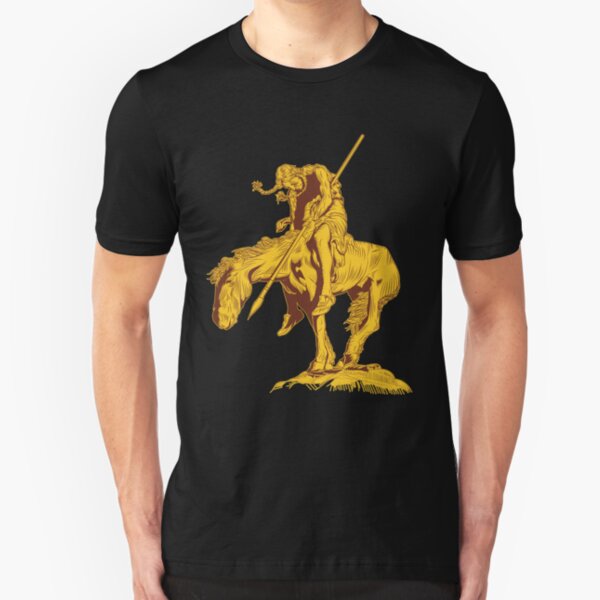 The Trail Ends Native American Vintage Art Slim Fit T-Shirt