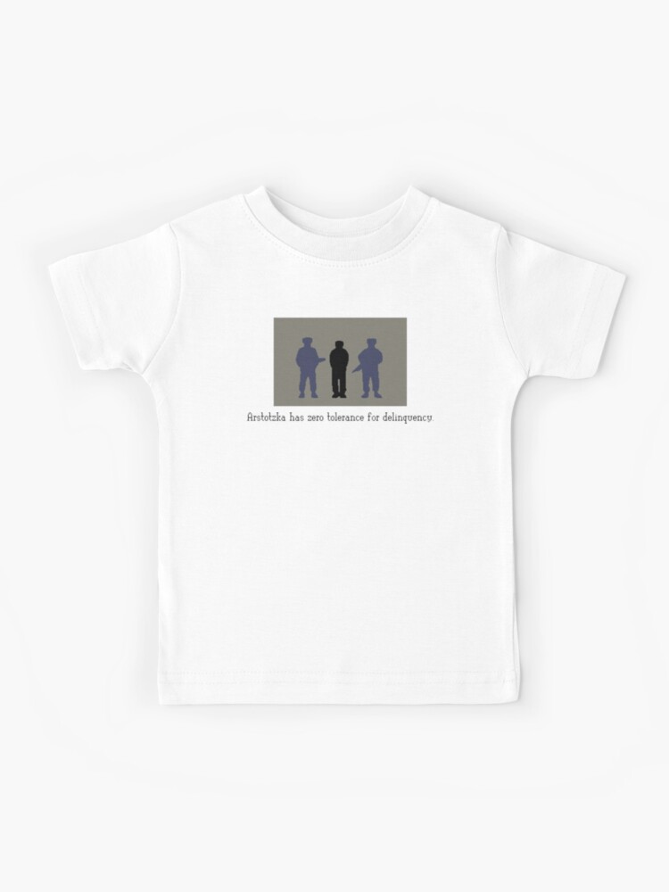 Arstotzka Has Zero Tolerance For Delinquency Kids T Shirt By Artsylab Redbubble - arstotzka pin roblox