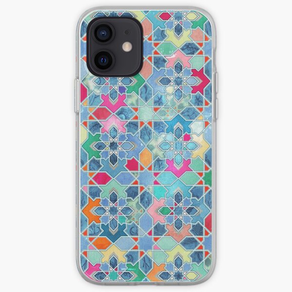 Pretty Pastel Moroccan Tile Mosaic Pattern iPhone Soft Case