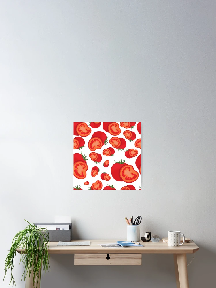 Thumbnail 2 of 3, Poster, Tomato pattern designed and sold by conceptDVS.