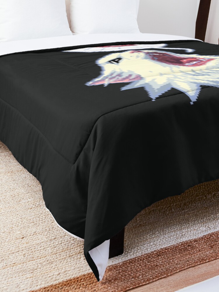 Alternate view of 8-bit Shrimpin' Thurston the cat Comforter