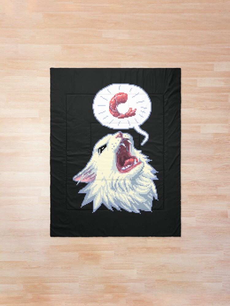 Alternate view of 8-bit Shrimpin' Thurston the cat Comforter