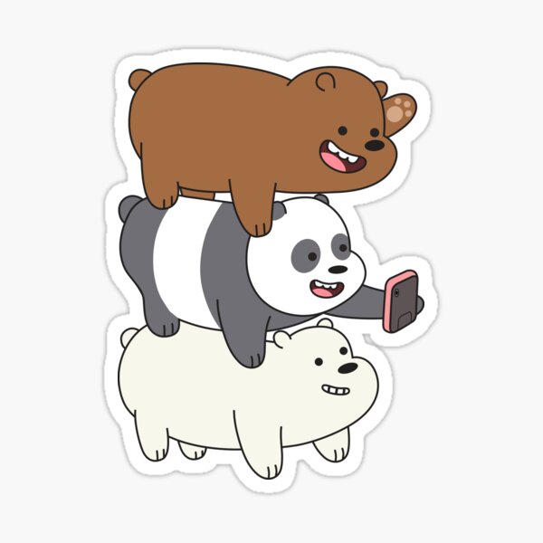 We Bare Bears Sticker By Plushism Redbubble