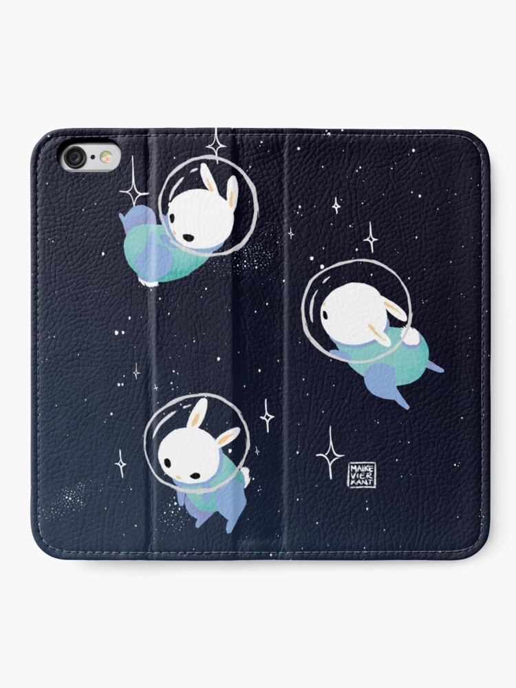 Alternate view of Space Bunnies iPhone Wallet