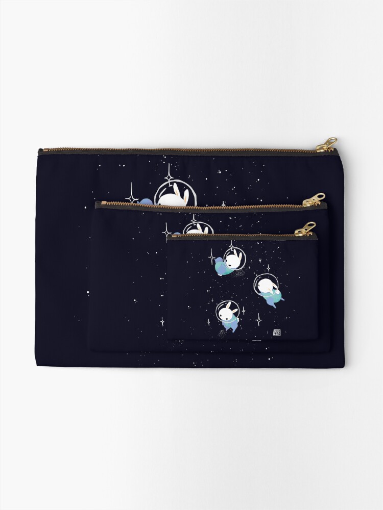 Alternate view of Space Bunnies Zipper Pouch