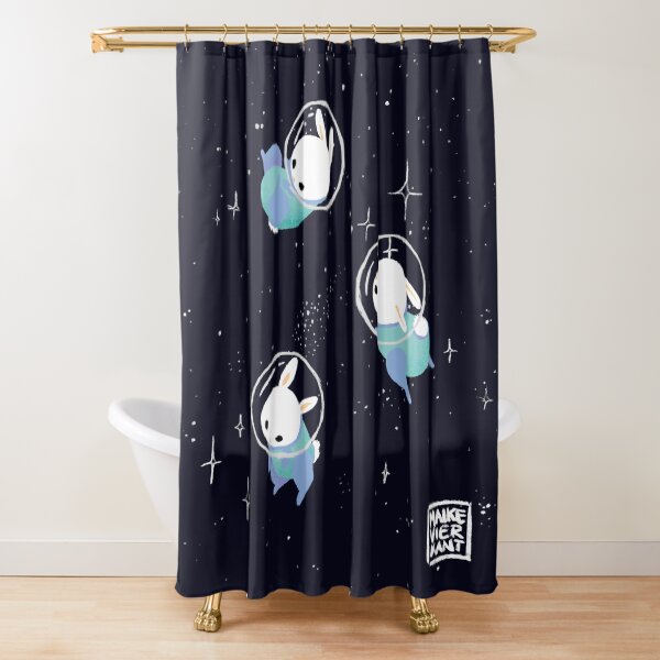 Space Bunnies Shower Curtain
