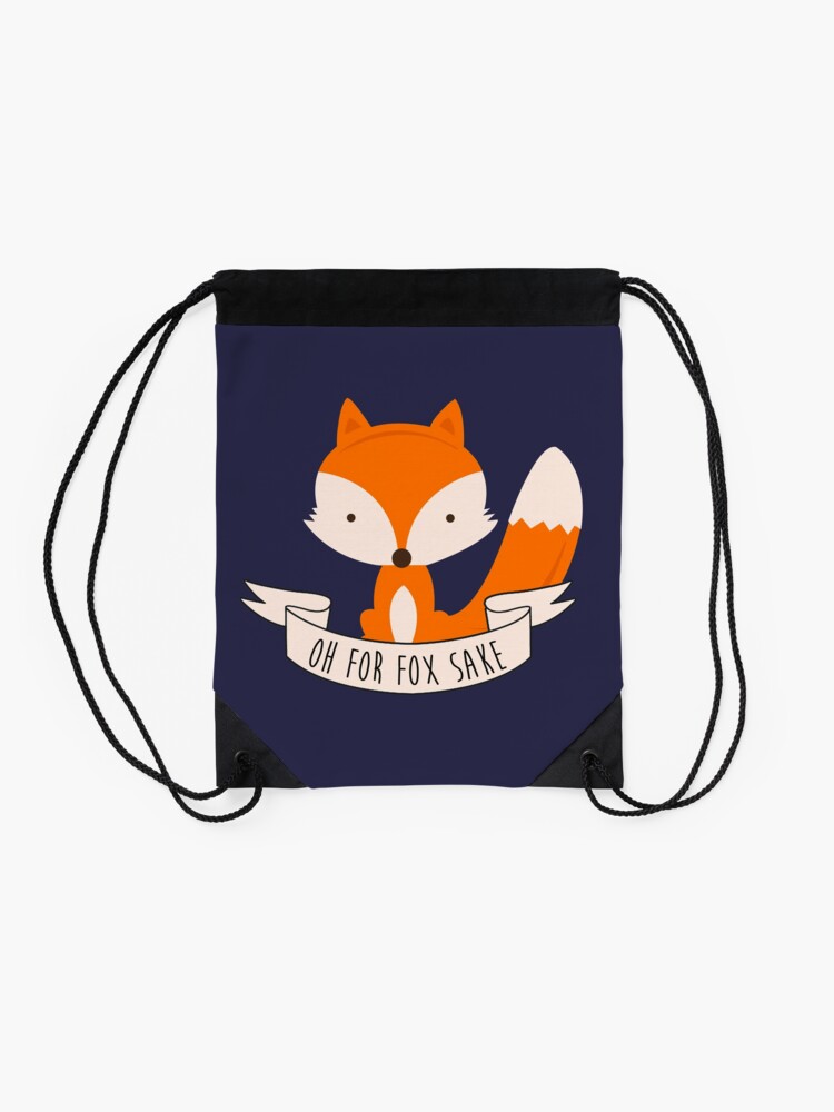 Alternate view of Oh For Fox Sake Drawstring Bag