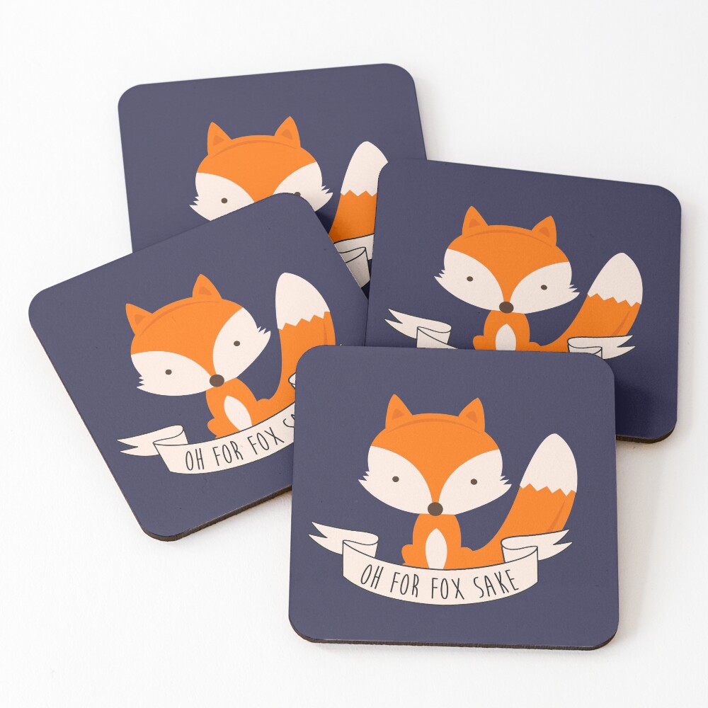 Oh For Fox Sake Coasters (Set of 4)