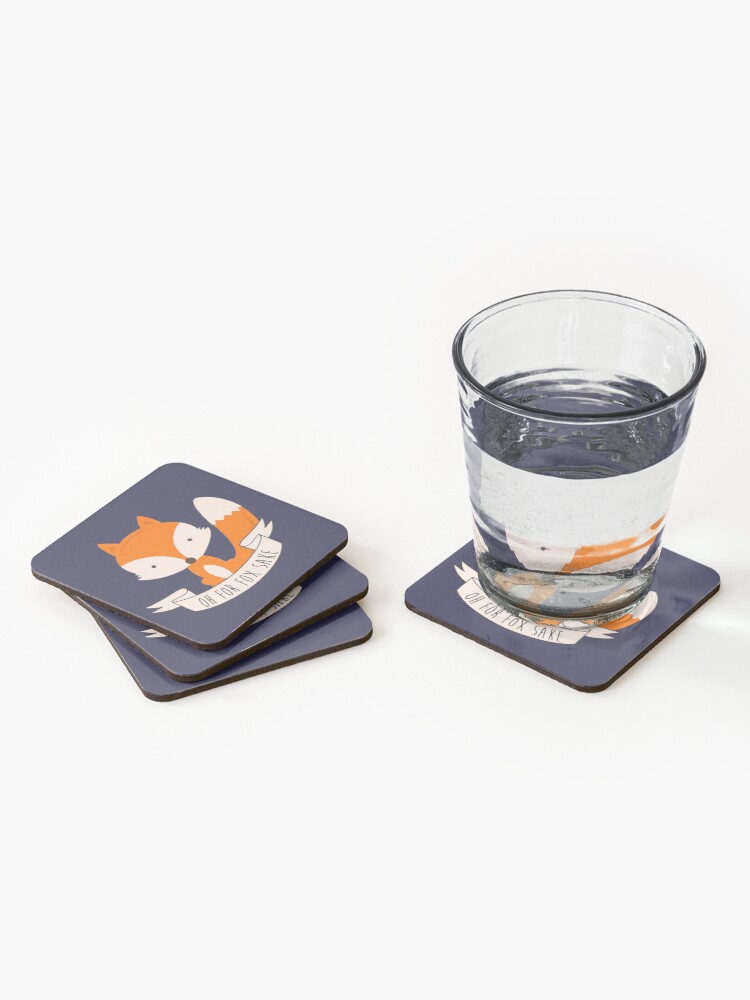 Alternate view of Oh For Fox Sake Coasters (Set of 4)