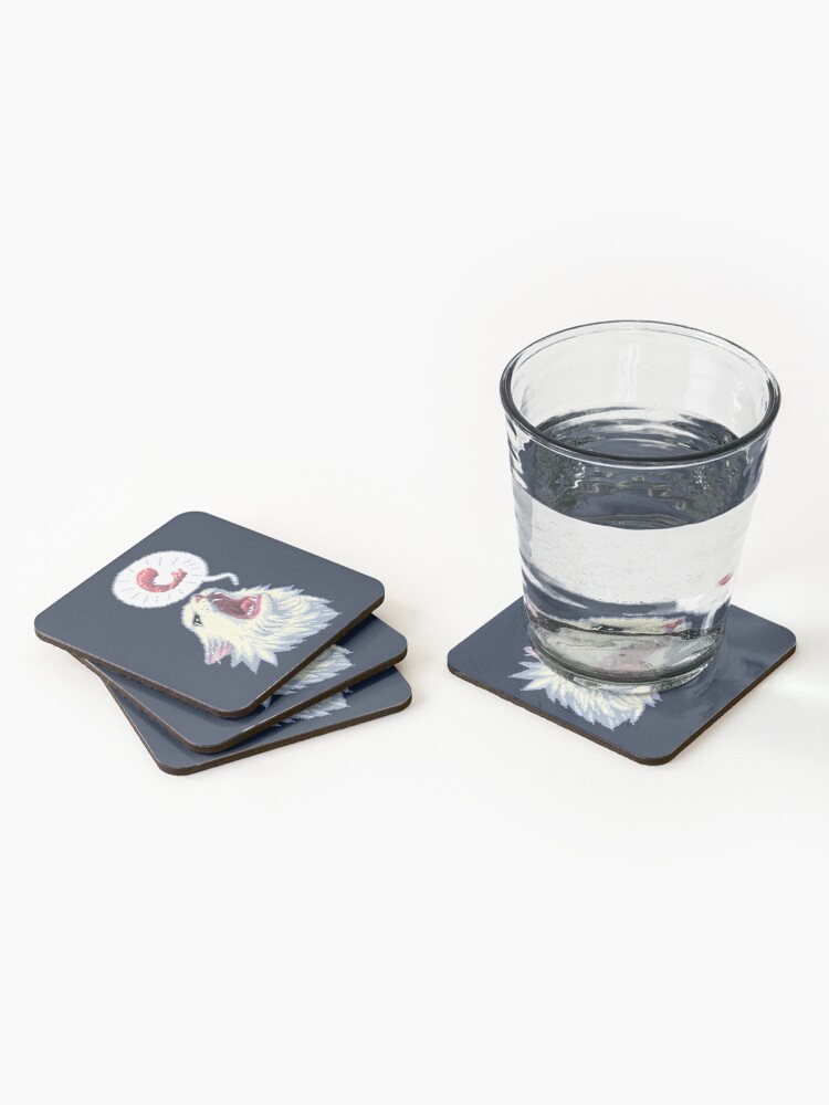 Alternate view of 8-bit Shrimpin' Thurston the cat Coasters (Set of 4)
