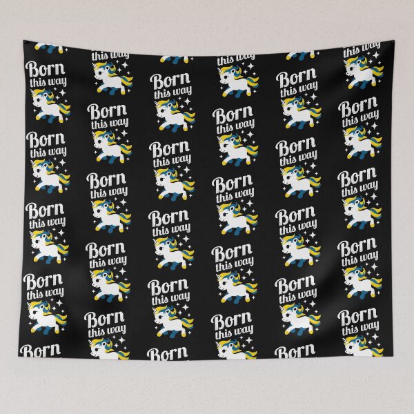 Item preview, Born This Way Down Syndrome Support Awareness designed and sold by Pubi.