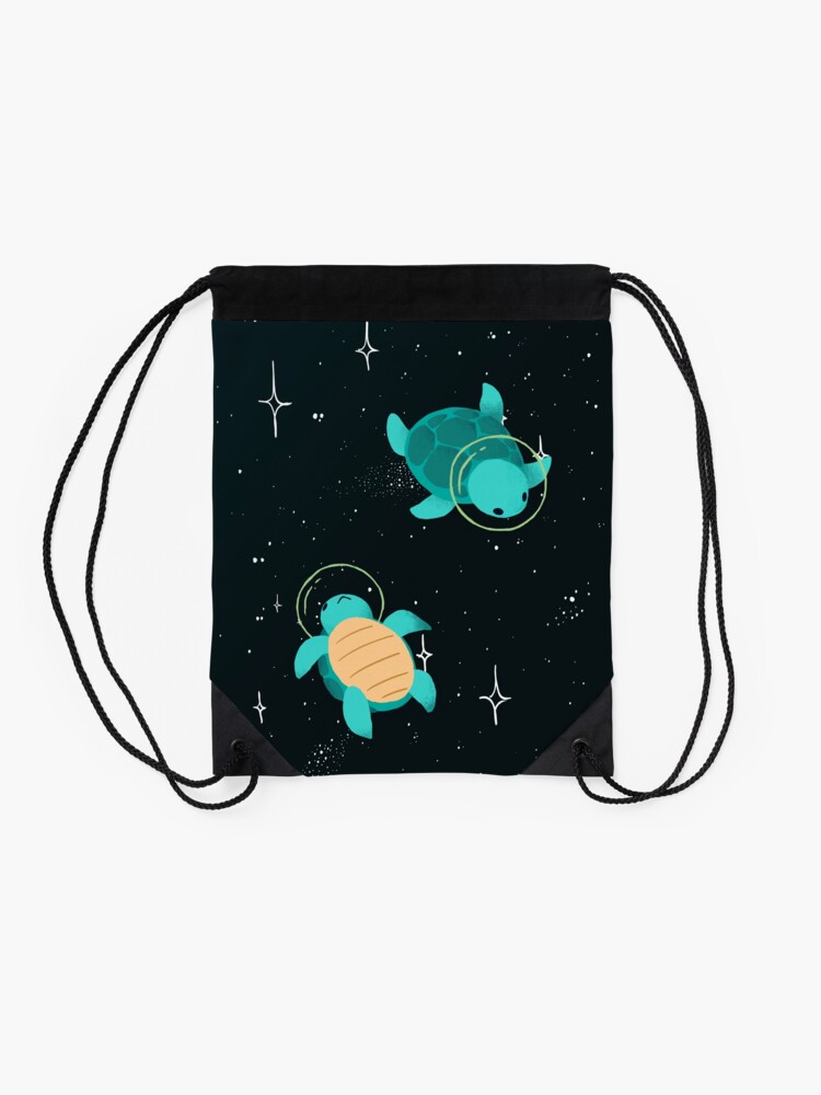 Alternate view of Space Turtles Drawstring Bag