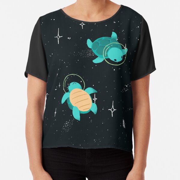 Space Turtles Chiffon Top