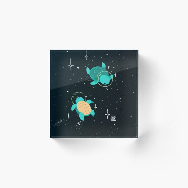 Space Turtles Acrylic Block