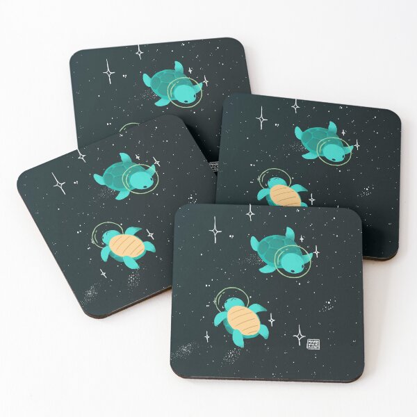 Space Turtles Coasters (Set of 4)