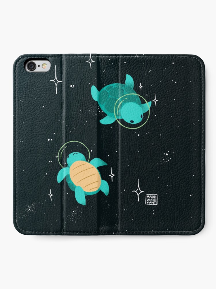 Alternate view of Space Turtles iPhone Wallet