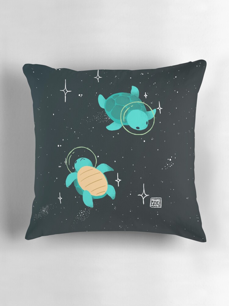 Thumbnail 3 of 4, Pillow, Space Turtles designed and sold by Vierkant.