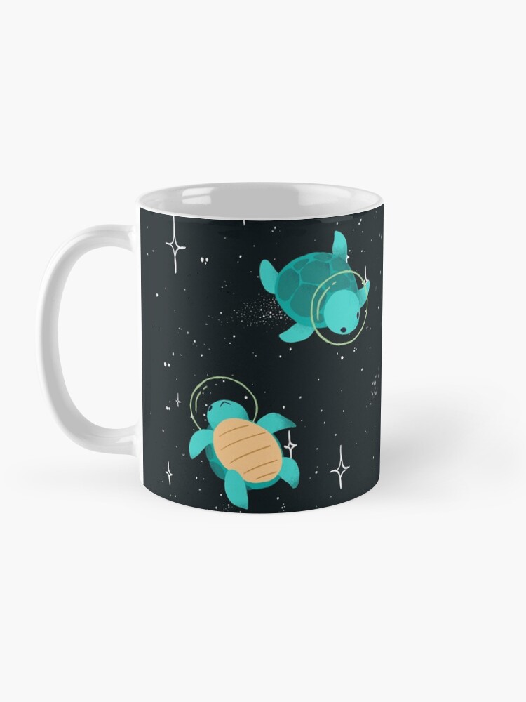 Thumbnail 3 of 6, Coffee Mug, Space Turtles designed and sold by Maike Vierkant.