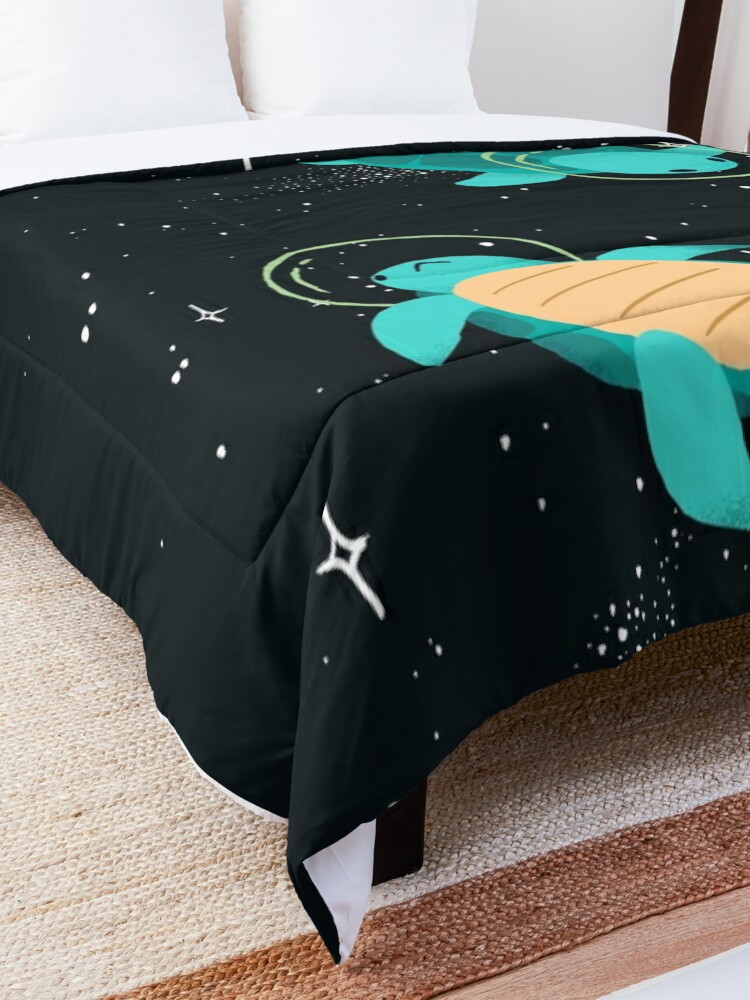 Alternate view of Space Turtles Comforter