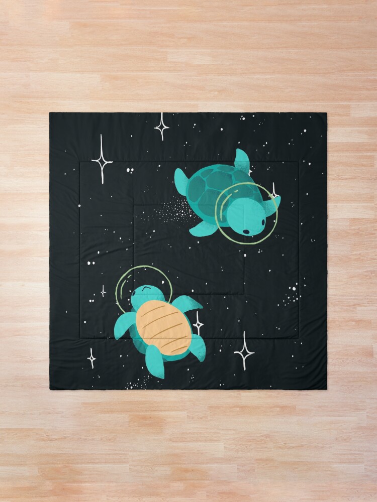 Alternate view of Space Turtles Comforter