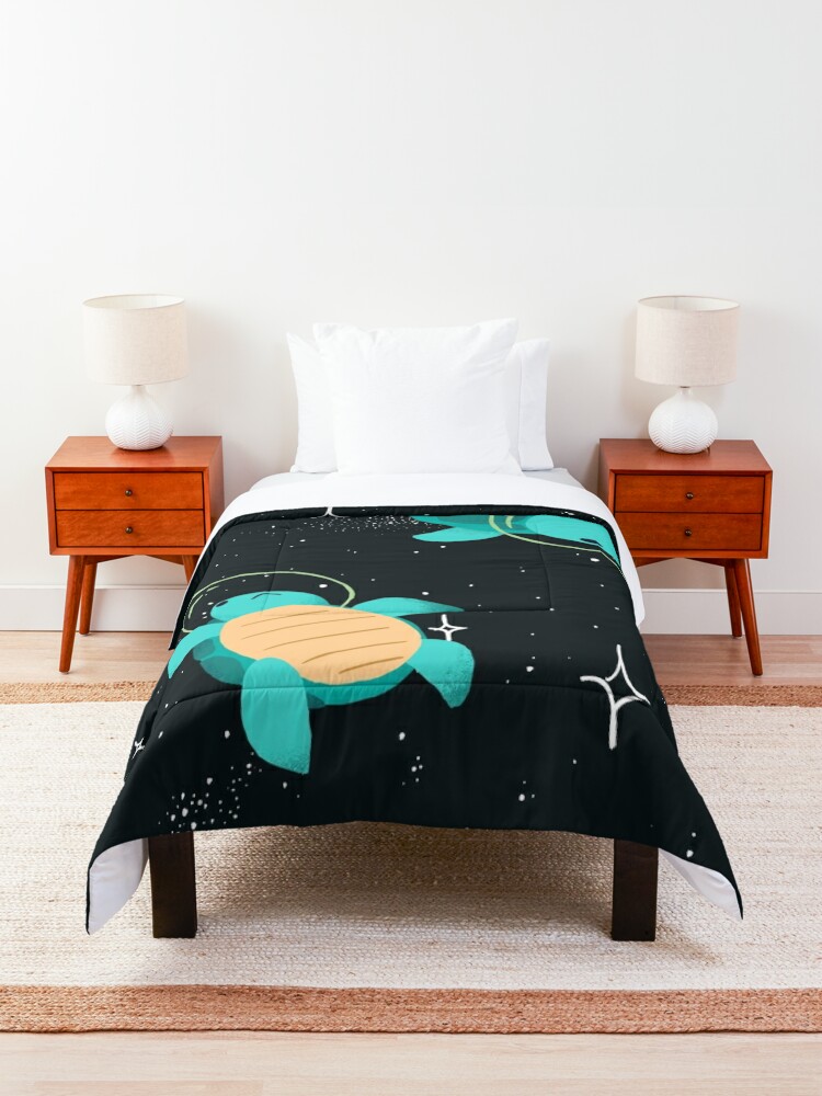 Alternate view of Space Turtles Comforter