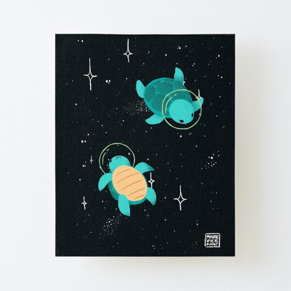 Space Turtles Canvas Mounted Print