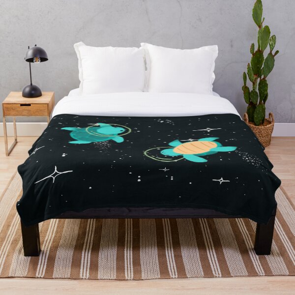 Space Turtles Throw Blanket