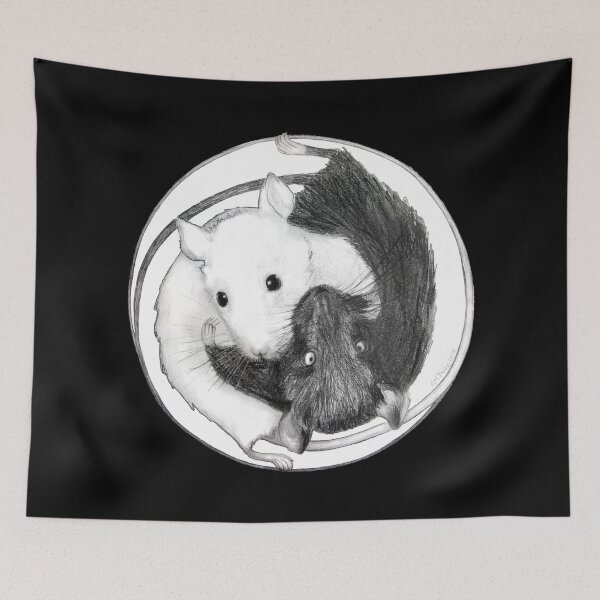 Item preview, Yin Yang Mice black designed and sold by evafriese015.