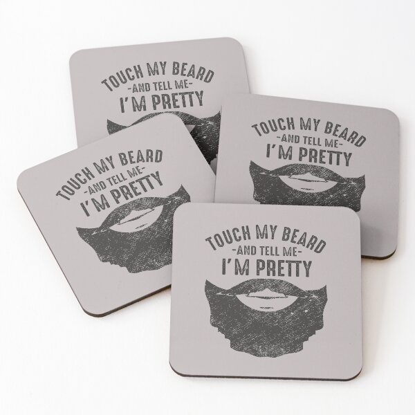 Item preview, Bearded Humor Touch my beard and tell me I'm pretty funny quotes for bearded dad men husband designed and sold by alenaz.