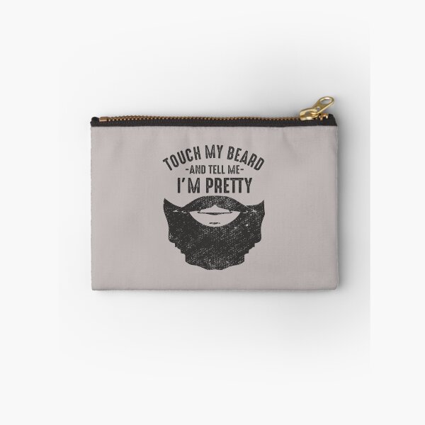 Item preview, Bearded Humor Touch my beard and tell me I'm pretty funny quotes for bearded dad men husband designed and sold by alenaz.