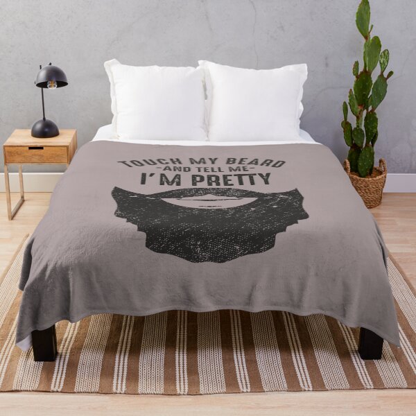 Item preview, Bearded Humor Touch my beard and tell me I'm pretty funny quotes for bearded dad men husband designed and sold by alenaz.