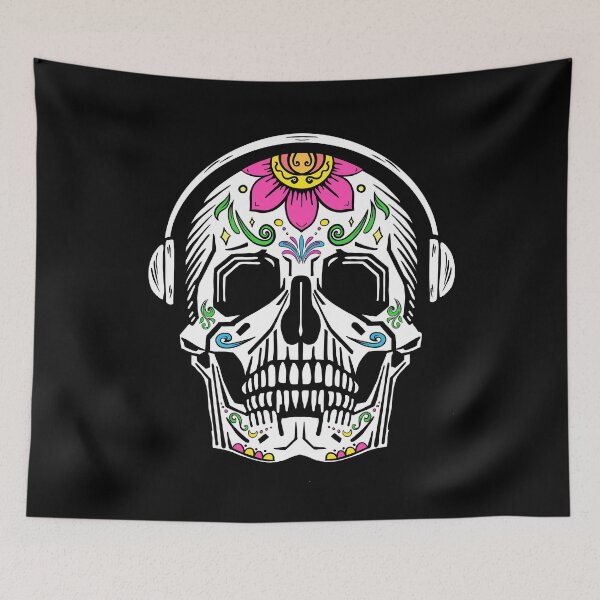 Item preview, Memento mori Skull with Headphones  designed and sold by reasonablemunki.