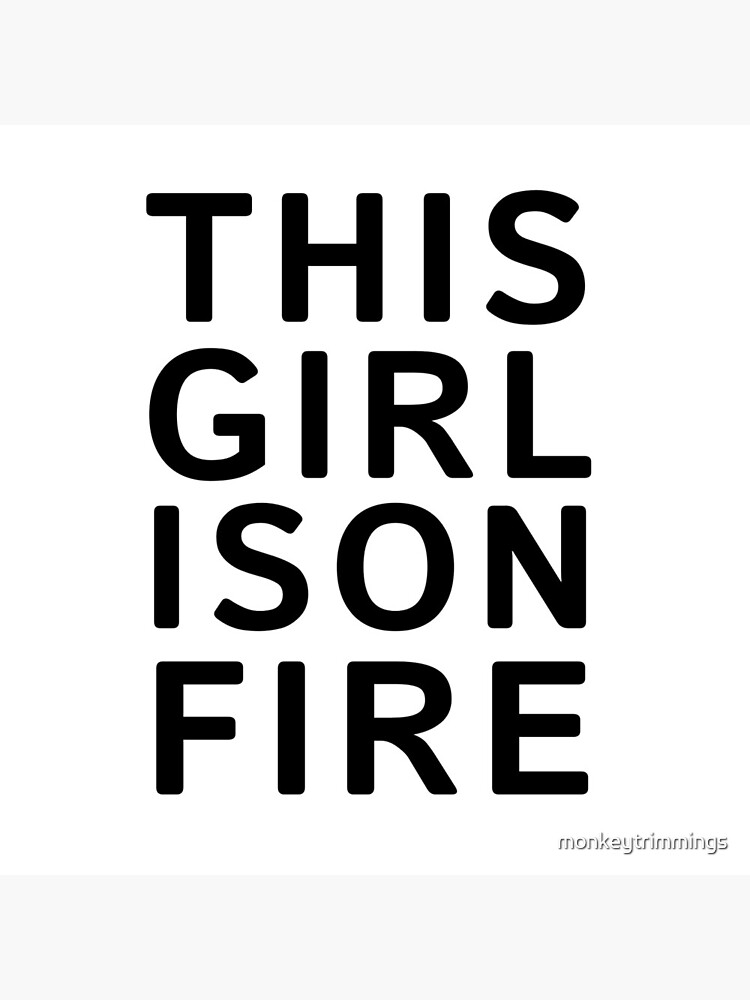 This girl is on fire. - Black by monkeytrimmings